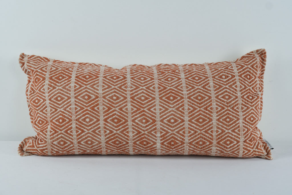 Artistic Accents Lumbar Throw Pillow – Geometric Diamond Pattern, 26