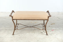 Load image into Gallery viewer, Ashley Furniture Wrought Iron Upholstered Bench

