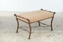 Load image into Gallery viewer, Ashley Furniture Wrought Iron Upholstered Bench
