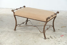 Load image into Gallery viewer, Ashley Furniture Wrought Iron Upholstered Bench
