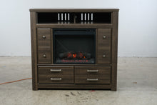 Load image into Gallery viewer, Ashley Juararo B251-49 Rustic Media Chest with Electric Fireplace
