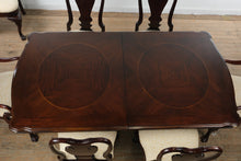 Load image into Gallery viewer, Ashley Millennium Mahogany Double Pedestal Dining Table Set with 7 Chairs and Leaf
