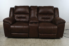 Load image into Gallery viewer, Ashley Stoneland Brown Power Reclining Loveseat with Console
