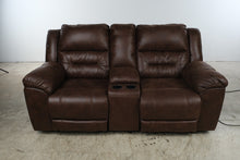 Load image into Gallery viewer, Ashley Stoneland Brown Power Reclining Loveseat with Console
