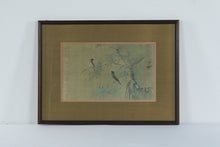 Load image into Gallery viewer, Vintage Emperor Huizong Finches and Bamboo Chinese Art Print 28 x 21
