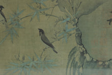 Load image into Gallery viewer, Vintage Emperor Huizong Finches and Bamboo Chinese Art Print 28 x 21
