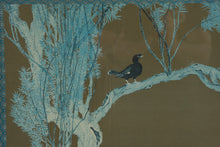 Load image into Gallery viewer, Vintage Shiko Imamura Magpie on a Purple Willow Japanese Art Print
