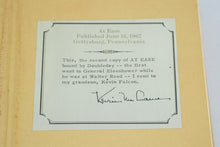 Load image into Gallery viewer, Dwight D Eisenhower At Ease 1967 Kevin McCann Signed Association Copy
