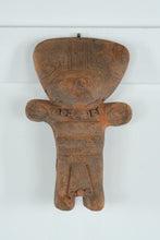 Load image into Gallery viewer, Handmade Terracotta Tribal-Style Wall Figure – Rustic Earthen Sculpture, 11" Tall
