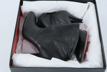 Load image into Gallery viewer, BCBGMAXAZRIA Castia Black Leather Ankle Boots Size 7B 37 Stiletto Heel
