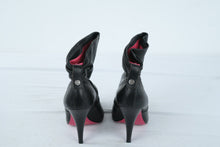 Load image into Gallery viewer, BCBGMAXAZRIA Castia Black Leather Ankle Boots Size 7B 37 Stiletto Heel
