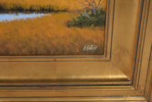 Load image into Gallery viewer, B Horton Signed Original Oil Painting Coastal Marsh Landscape 34 x 28
