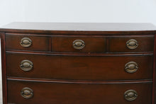Load image into Gallery viewer, Traditional Bow Front Bachelor's Chest – Mahogany Finish – 6 Drawers
