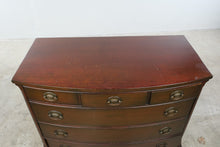 Load image into Gallery viewer, Traditional Bow Front Bachelor's Chest – Mahogany Finish – 6 Drawers
