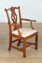 Load image into Gallery viewer, Baker Dupree Chippendale Style Armchair – Solid Wood, Carved Back
