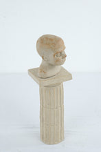Load image into Gallery viewer, Handmade Ceramic Baby Head Vessel Sculpture Pedestal Studio Pottery Folk Art 11 Inch

