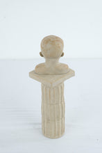 Load image into Gallery viewer, Handmade Ceramic Baby Head Vessel Sculpture Pedestal Studio Pottery Folk Art 11 Inch
