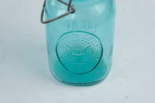 Load image into Gallery viewer, Vintage Ball Ideal Aqua Blue Mason Jar Bicentennial Eagle Seal Wire Bail
