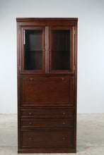 Load image into Gallery viewer, Ballard Designs Secretary Desk Display Cabinet with Glass Doors
