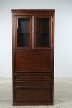 Load image into Gallery viewer, Ballard Designs Secretary Desk Display Cabinet with Glass Doors
