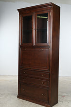 Load image into Gallery viewer, Ballard Designs Secretary Desk Display Cabinet with Glass Doors

