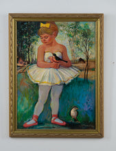 Load image into Gallery viewer, &quot;Little Ballerina with Birds&quot; – Original Oil Painting by Altamura
