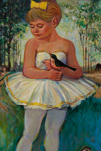 Load image into Gallery viewer, &quot;Little Ballerina with Birds&quot; – Original Oil Painting by Altamura
