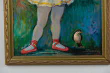 Load image into Gallery viewer, &quot;Little Ballerina with Birds&quot; – Original Oil Painting by Altamura
