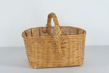 Load image into Gallery viewer, Large Woven Wicker Basket with Handle – Rustic Natural Storage or Decorative Basket (17&quot; x 14&quot; x 13&quot;)

