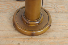 Load image into Gallery viewer, Bamboo Slat Table Lamp with Wooden Base – Boho Tiki Style
