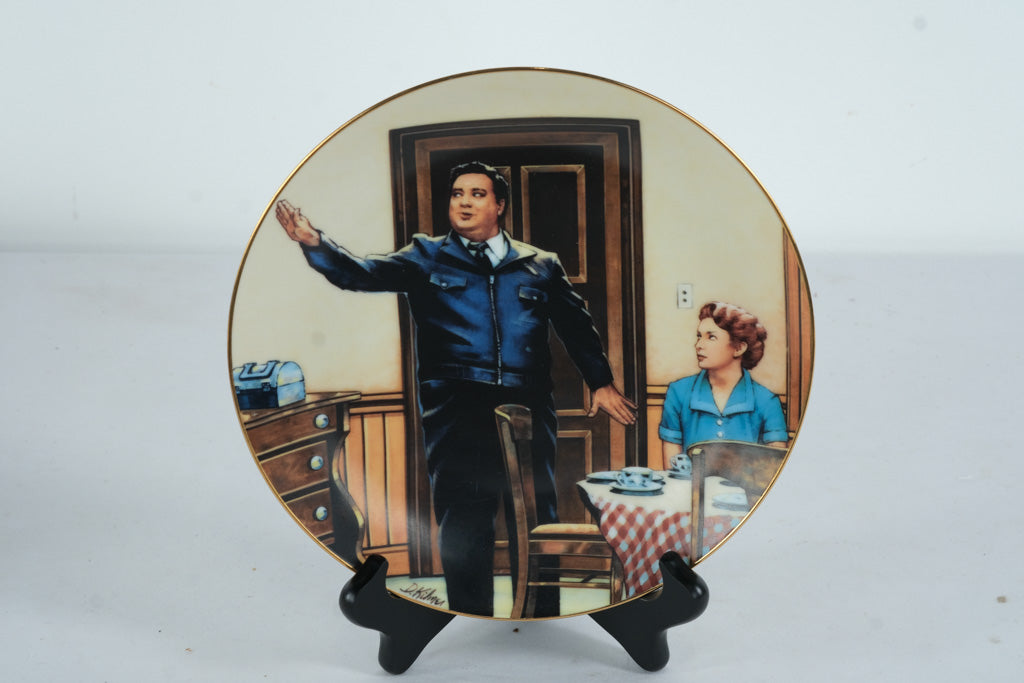 The Honeymooners “Bang! Zoom!” Collector Plate – 6th Issue, 1987 Hamilton Collection – COA