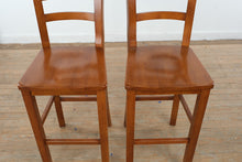 Load image into Gallery viewer, Solid Wood Bar Height Bar Stools Set of 2 30.5 Inch Seat
