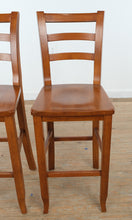 Load image into Gallery viewer, Solid Wood Bar Height Bar Stools Set of 2 30.5 Inch Seat

