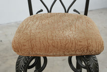 Load image into Gallery viewer, Pair of Swivel Bar Height Metal and Wood Bar Stools
