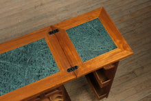 Load image into Gallery viewer, Exquisite Carved Oriental Flip-Top Bar Cabinet – Green Stone Inlay Top – Rare Multi-Use Liquor &amp; Wine Storage

