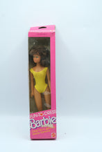 Load image into Gallery viewer, Vintage 1970s Mattel Barbie Doll, Made in Hong Kong, Yellow Swimsuit – Mismatched Box
