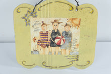 Load image into Gallery viewer, Barnstorm Girlfriends Beach Wall Plaque Recycled Metal Folk Art 15 Inch
