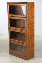 Load image into Gallery viewer, Barrister Style Bookcase with Sliding Glass Doors | Four Stack Display Cabinet
