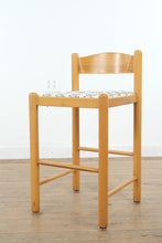 Load image into Gallery viewer, Postmodern Maple Counter Stool with Upholstered Seat
