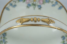 Load image into Gallery viewer, M A Hepworth Signed Porcelain Double Basket Floral Design Gold Trim 7 Inch
