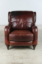 Load image into Gallery viewer, Bassett 3623-12LS Top-Grain Leather Club Chair with Nailhead Trim
