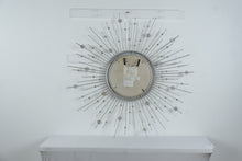 Load image into Gallery viewer, Bassett Mirror Co. Silver Starburst Wall Mirror – 48” Round
