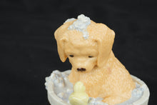 Load image into Gallery viewer, Lenox Bath Time Buddies Puppy Figurine With Duck in Tub Porcelain Dog 4"

