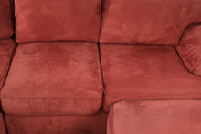 Load image into Gallery viewer, Bauhaus Microfiber Sectional Sofa Rust Red Modular Sofa with Ottoman
