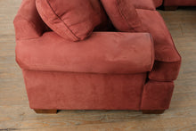 Load image into Gallery viewer, Bauhaus Microfiber Sectional Sofa Rust Red Modular Sofa with Ottoman
