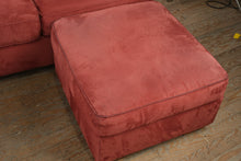 Load image into Gallery viewer, Bauhaus Microfiber Sectional Sofa Rust Red Modular Sofa with Ottoman
