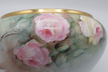 Load image into Gallery viewer, Bavaria Hand Painted Floral Bowl Vintage Porcelain Roses Gold Rim
