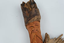 Load image into Gallery viewer, L Holloway Hand Carved Wood Spirit Tree Face Sculpture Folk Art 1998
