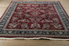 Load image into Gallery viewer, Bordeaux Rug with Navy Border - 8 x 10
