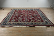 Load image into Gallery viewer, Bordeaux Rug with Navy Border - 8 x 10
